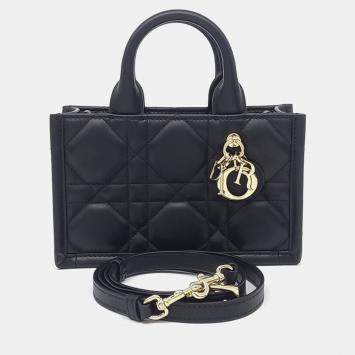 Pre Owned Dior Cannage Book Tote Bag Mini