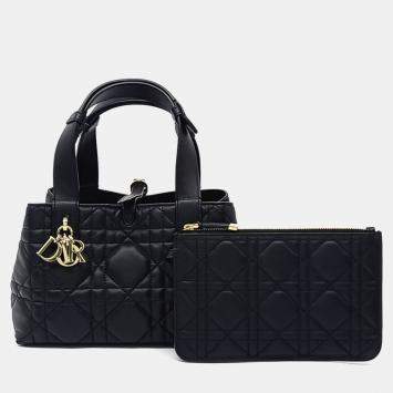 Pre Owned Dior Small Black Leather Toujours Bag