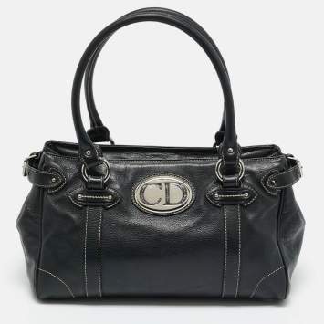 Pre Owned Dior Black Leather CD Satchel