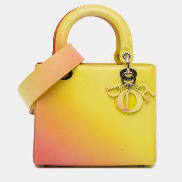 Pre Owned Dior Multicolor Medium Ombre Calfskin Lady Dior