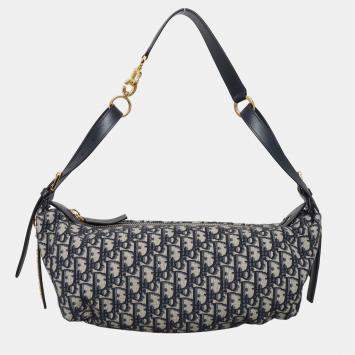 Pre Owned Oblique D-Journey Medium Canvas Shoulder Bag
