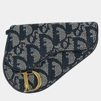 Pre Owned Christian Dior Trotter Saddle Coin Purse Wallet