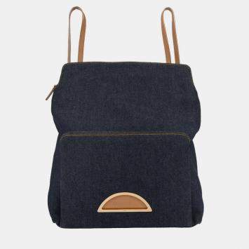 Pre Owned Christian Dior Blue Denim Malice Backpack