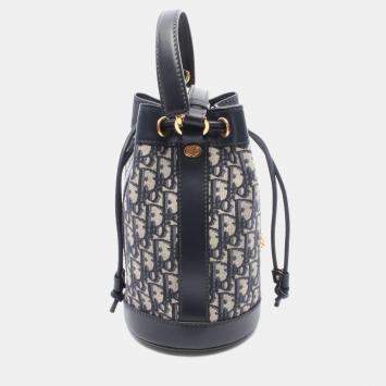 مملوكة مسبقًا Christian Dior Dior Oblique Backpack  Canvas And Leather  Navy/Gray
