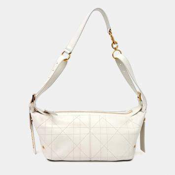 Pre Owned Dior White Leather Disney Small