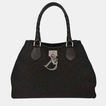 Pre Owned Christian Dior Black Lovely Trotter Tote Bag