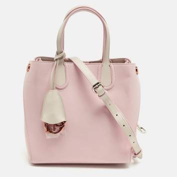 Pre Owned Dior Pink Leather Dior Addict Vertical Tote