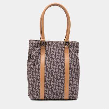 Pre Owned Dior Brown Diorissimo Trotter Canvas Tote