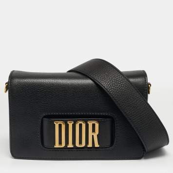 Pre Owned Dior Black Leather Dio(r)evolution Flap Shoulder Bag