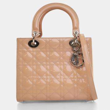 Pre Owned Dior Medium Patent Lady Dior