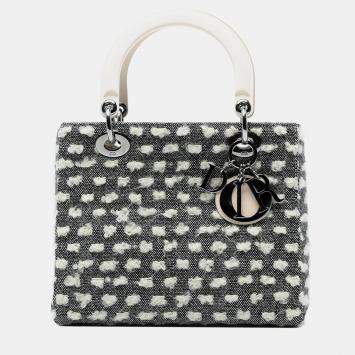 Pre Owned Medium Tweed Lady Dior