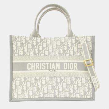 Pre Owned Christian Dior Dior Oblique Book Tote Medium Handbag