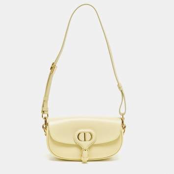 مملوكة مسبقًا Dior Bobby East West Light Yellow Leather Shoulder Bag