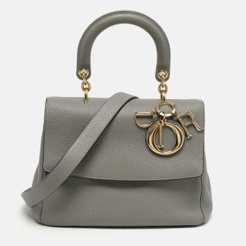 مملوكة مسبقًا Dior Small Be Dior Light Grey Leather Top Handle Bag