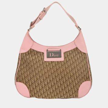 مملوكة مسبقًا Christian Dior Pink Beige Street Chic Trotter Hobo Bag