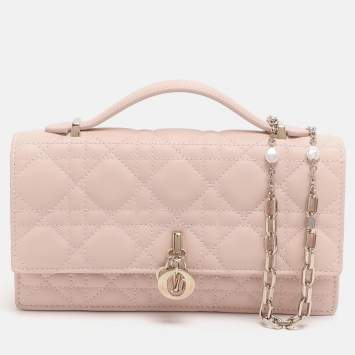 Pre Owned Dior My Dior Mini Dusty Pink Cannage Leather Bag