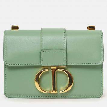 Pre Owned Christian Dior 2020 Green 'Sac 30 Montaigne Mini' Crossbody