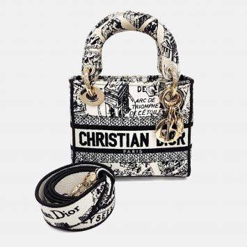 Pre Owned Dior Multicolor Fabric D-Lite Lady Bag Mini