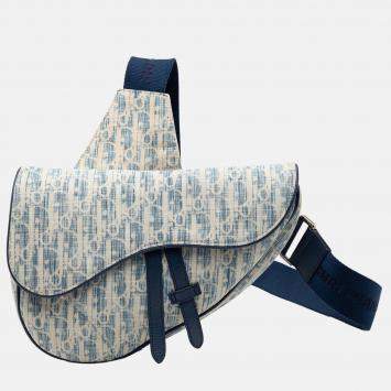 Pre Owned حقيبة كروس ديور كحلي قماشي قصوري "سادل"