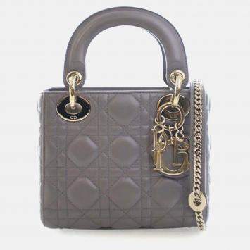 Pre Owned حقيبة ديور ليدي كاناج صغيرة جلد حملان