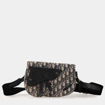 مملوكة مسبقًا حقيبة رسول سادل كانفاس أوبليك أزرق ديور