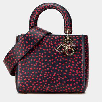 مملوكة مسبقًا حقيبة ديور ليدي أحب باريس جلد عجل متوسط أزرق