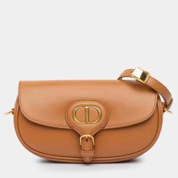 مملوكة مسبقًا حقيبة بوبى ديور جلد بنية شرق غرب