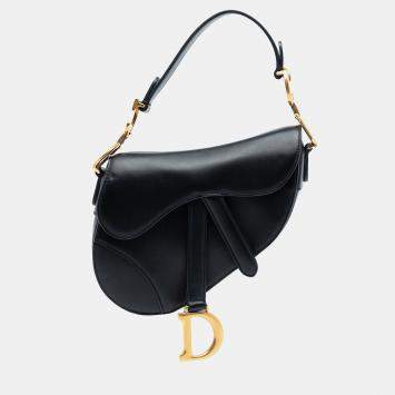 مملوكة مسبقًا Dior Black Mini Smooth Calfskin Saddle Bag