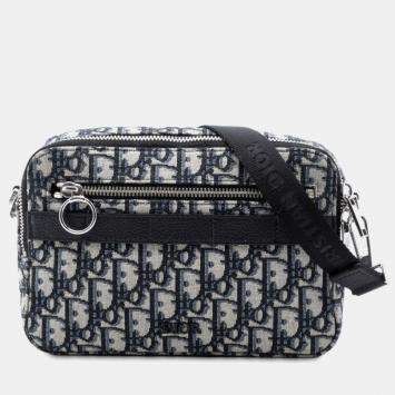 مملوكة مسبقًا Dior Blue Oblique Canvas Safari Crossbody