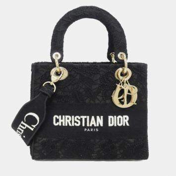 Pre Owned Christian Dior D-Lace Lady D-Light Medium Handbag