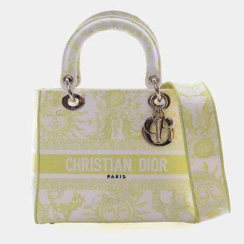 مملوكة مسبقًا Christian Dior Medium Embroidered Canvas Dioriviera Lady D-Lite