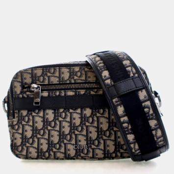 Pre Owned Christian Dior Oblique Safari Bag With Strap