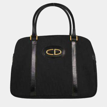 مملوكة مسبقًا Christian Dior Black Canvas Trotter MODELE EXCLUSIF Duffle Handbag