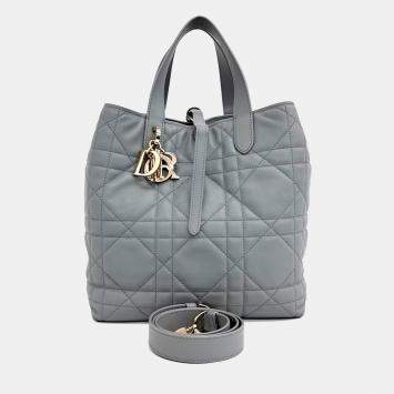 Pre Owned Dior Grey Leather Toujours Vertical Medium