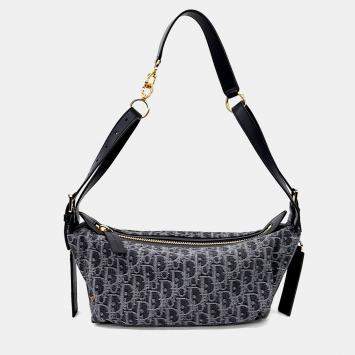 Pre Owned Dior Grey Denim D-Journey Small Bag