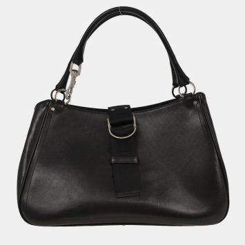 Pre Owned Christian Dior Black Leather Handbag