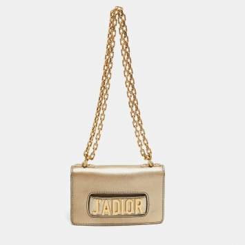مملوكة مسبقًا Dior J'Adior Mini Gold Leather Chain Bag