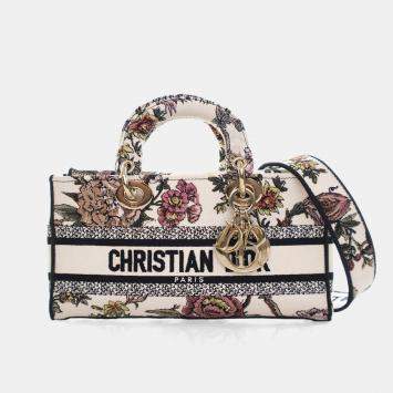 Pre Owned Christian Dior Medium Embroidered Lady D-Joy
