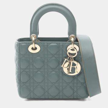 مملوكة مسبقًا Christian Dior Dior Lady Small Handbag Leather Green
