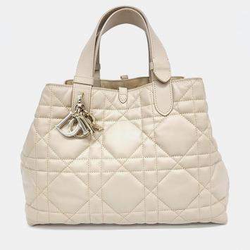 Pre Owned Dior Beige Leather Christian Dior Toujours Small