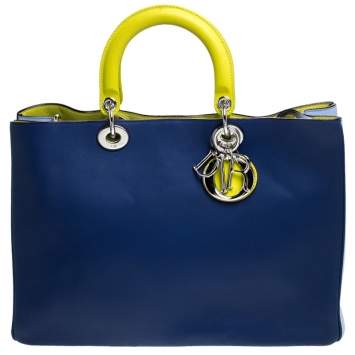 Pre Owned Dior Multicolor Leather Large Diorissimo Shopper Tote