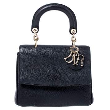 Pre Owned Dior Black Leather Mini Be Dior Top Handle Bag