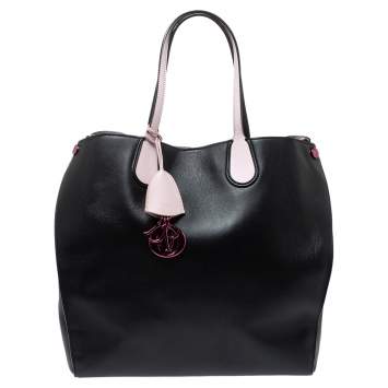 Pre Owned Dior Black Leather Dior Addict Vertical Tote