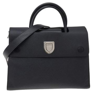 Pre Owned Dior Black Leather Medium Diorever Bag