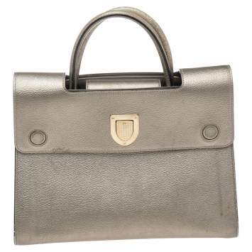Pre Owned Dior Gold Leather Medium Diorever Tote