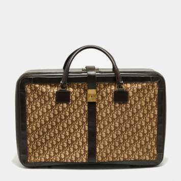 مملوكة مسبقًا Dior Beige/Brown Diorissimo Canvas and Leather Vintage Suitcase