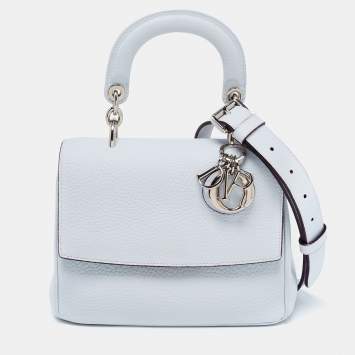 Pre Owned Dior Blue Leather Mini Be Dior Flap Bag