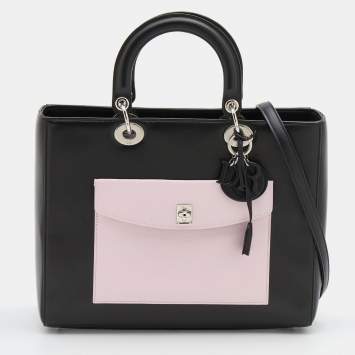 Pre Owned Dior Multicolor Leather Large Lady Dior Pocket Tote