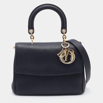 مملوكة مسبقًا Dior Black Leather Small Be Dior Flap Top Handle Bag