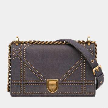Pre Owned Dior Grey Diorama Crossbody Bag